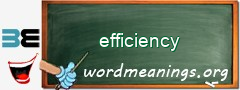 WordMeaning blackboard for efficiency